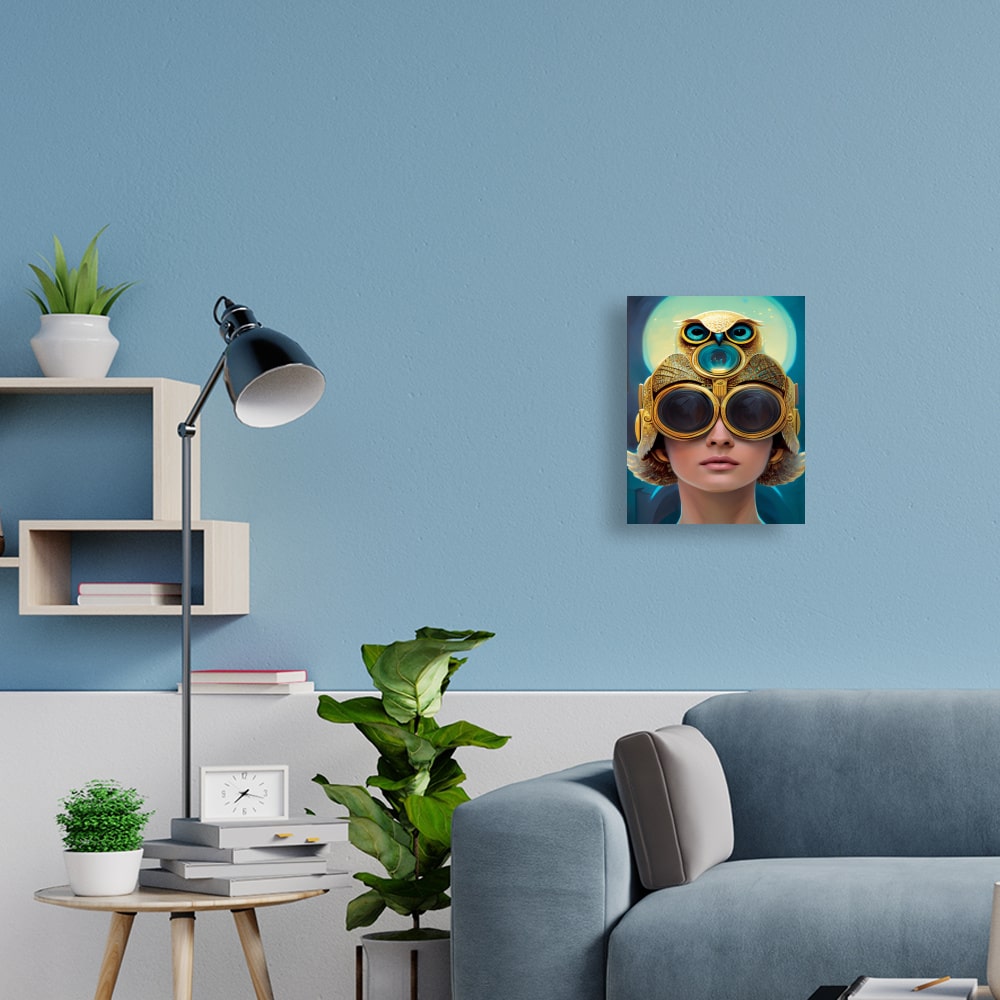 Revolutionäres Kunstwerk einer Priesterkönigin vom Grossreich Owl-Urija. 30 cm x 40 cm Leinwand | Canvas | Abstrakte Kunst für all Ihre Räume geeignet.