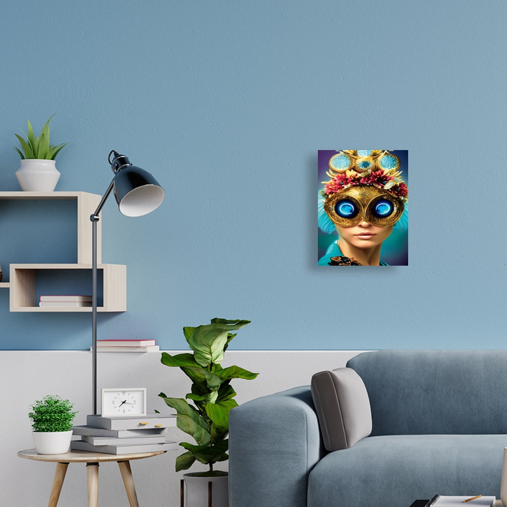 Revolutionäres Kunstwerk einer Priesterkönigin vom Grossreich Owl-Urija. 30 cm x 40 cm Leinwand | Canvas | Abstrakte Kunst für all Ihre Räume geeignet.