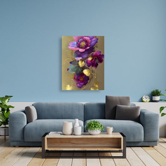 Dieses grandiose Kunstwerk auf einer Leinwand 60 cm x 80 cm belebt den Raum, in dem es hängt mindestens ebenso sehr, wie lebendig da stehende Pflanzen. Raumerfrischer des 3. Jahrtausends.