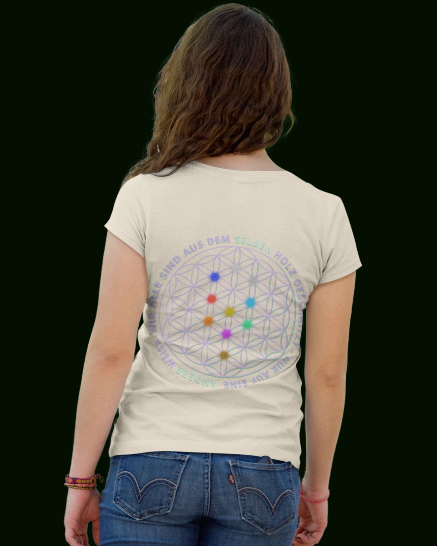Premium Damen T-Shirt | 100% Bio-Baumwolle | Blume des Lebens