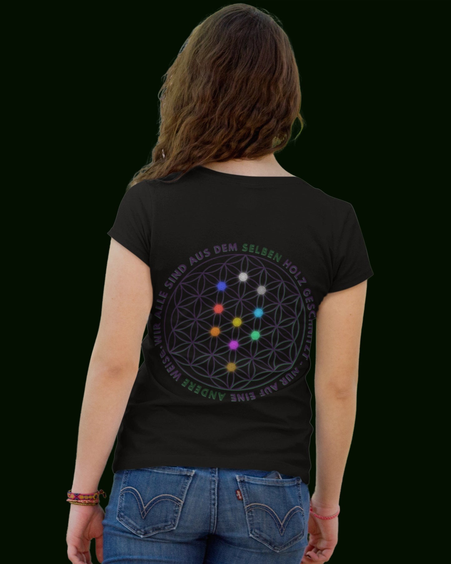 Premium Damen T-Shirt | 100% Bio-Baumwolle | Blume des Lebens