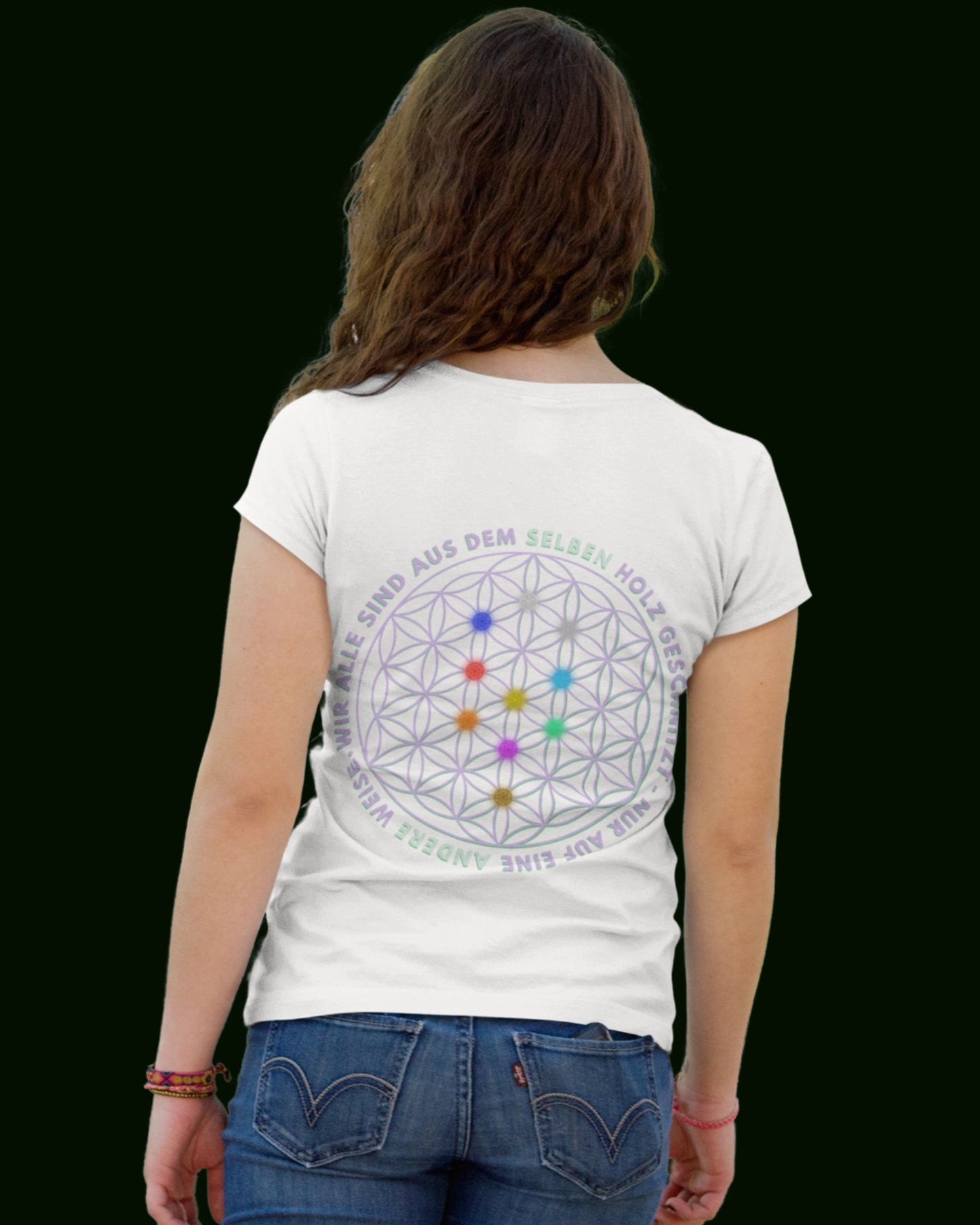 Premium Damen T-Shirt | 100% Bio-Baumwolle | Blume des Lebens