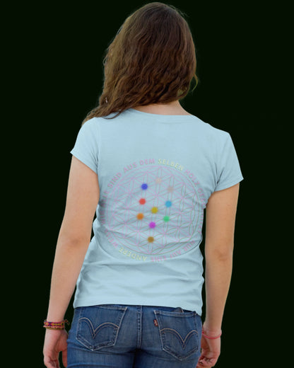 Premium Damen T-Shirt | 100% Bio-Baumwolle | Blume des Lebens