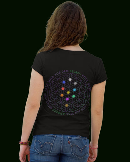 Premium Damen T-Shirt | 100% Bio-Baumwolle | Blume des Lebens