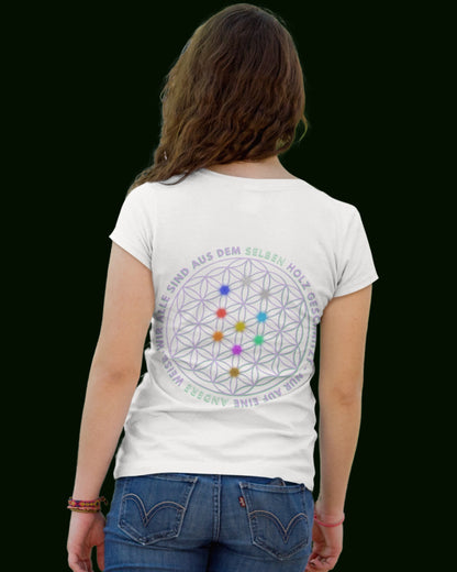 Premium Damen T-Shirt | 100% Bio-Baumwolle | Blume des Lebens